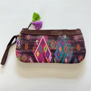 New Nena & Co Guatemalan Handcrafted Embroidered Wristlet